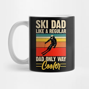 Ski Dad Like A Regular Dad Only Way Cooler T Shirt For Men Mug